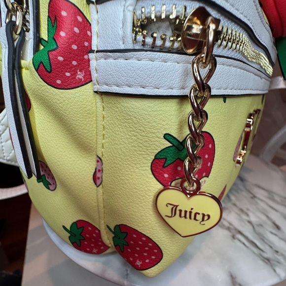 Juicy Couture Sweet & Juicy Yellow and Red Strawberry Backpack - Picture 4 of 7